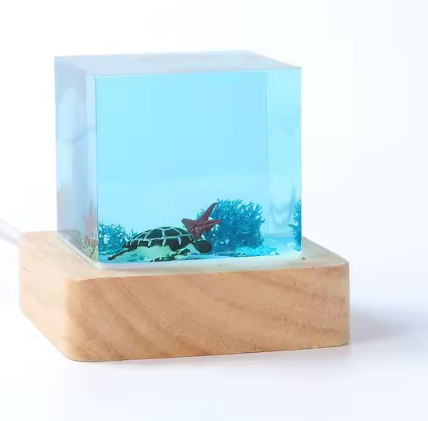 Sea Turtle Epoxy Resin Night Light