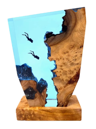 Ultimate Deep Sea Cave Diving Epoxy Resin Night Light