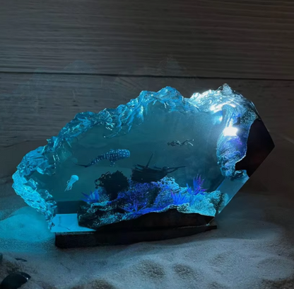 Shipwreck on the Reef Epoxy Resin Night Light